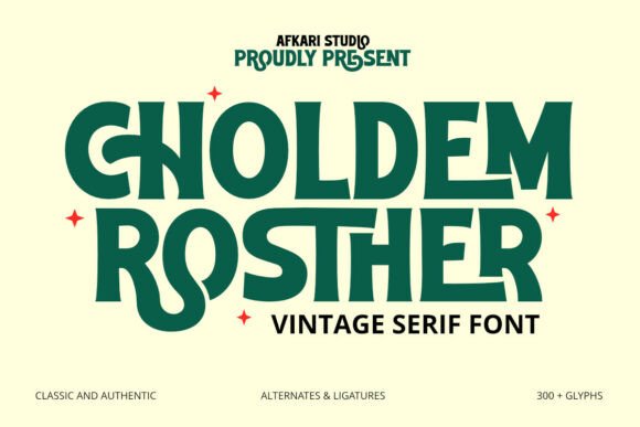 Choldem Rosther: A Vintage Serif Font for Crafters