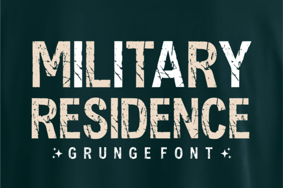 Command Attention with Military Residence Font
