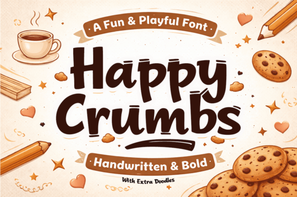 Happy Crumbs: A Playful Font for Charming Branding