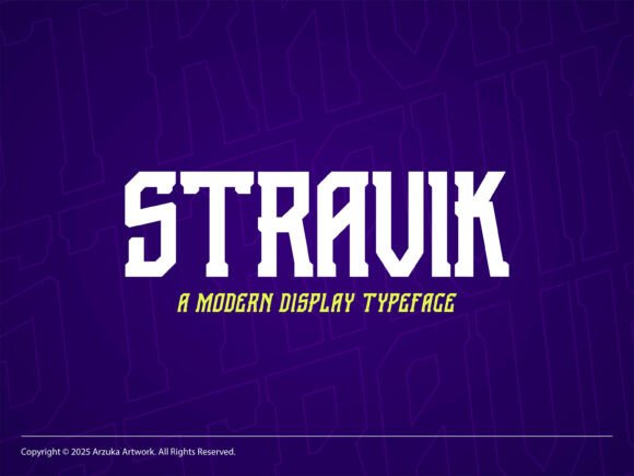 Stravik: A Bold and Modern Display Font for Editorial Impact